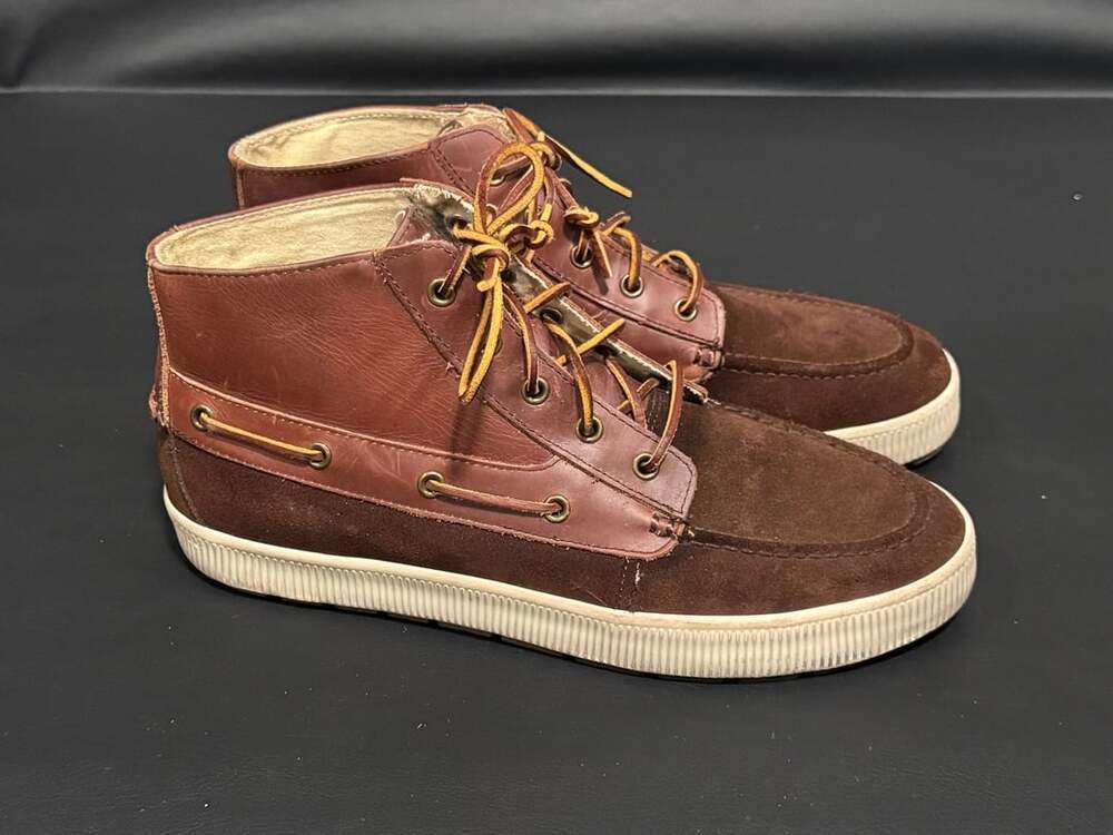 Polo Ralph Lauren Delmont Brown Leather Suede Chukka Boots 11D